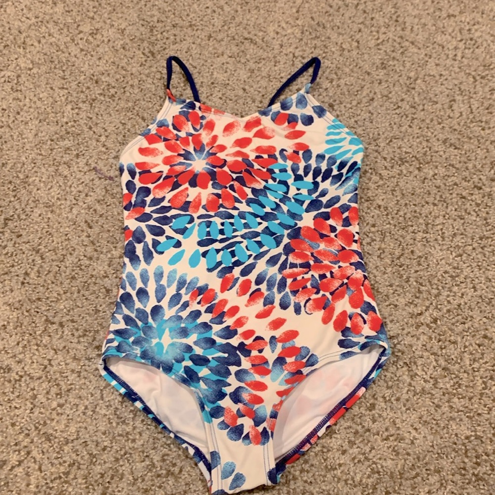 Girls Patriotic One Piece Swimsuit
